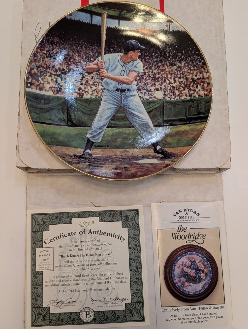 Limited Edition Ralph Kiner 1995 Plate - The Home Run Streak